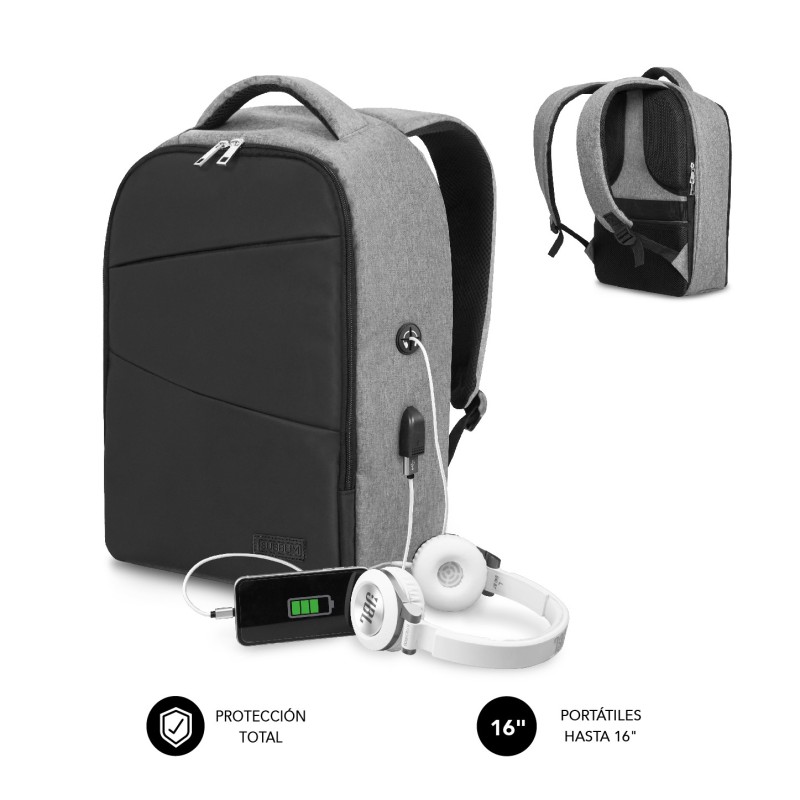 Mochila Antirrobo Secure V2 AP Antitheft Backpack Gris/Negra