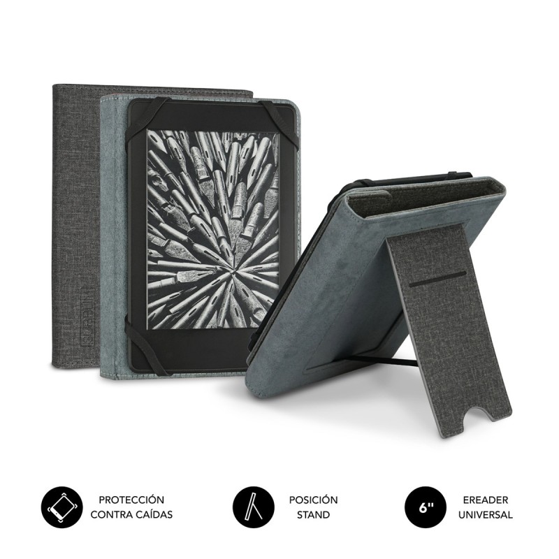 FUNDA EBOOK CLEVER STAND 6'' GREY