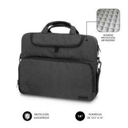 Maletín Ordenador Air Padding Laptop bag 13 3-14" Gris Oscuro