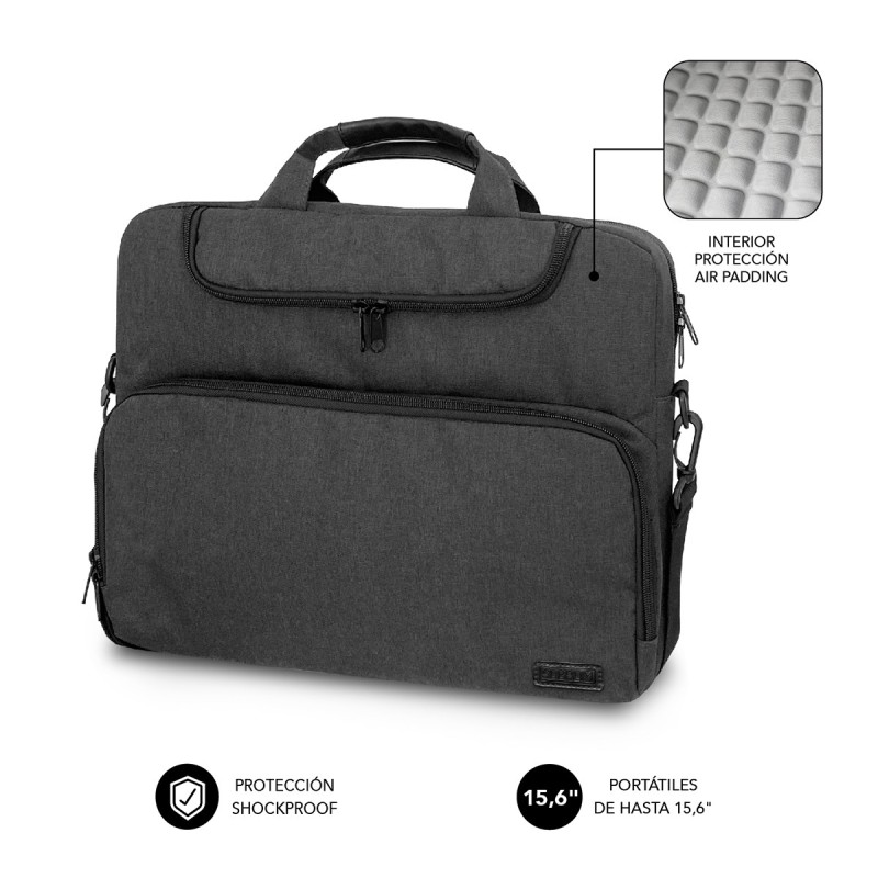 Maletín Ordenador Air Padding Laptop bag 15 6" Gris Oscuro