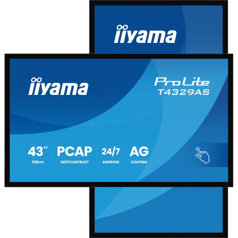 T4329AS-B1AG pantalla para PC 108 cm (42.5") 3840 x 2160 Pixeles 4K Ultra HD LED Pantalla táctil Negro