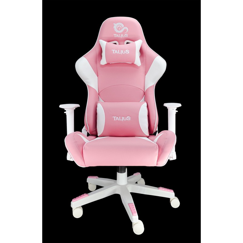 Silla Dragonfly gaming blanco/rosa 2D  butterfly  base nylon  ruedas 60mm nylon  gas clase 4