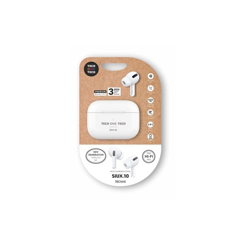 AURICULARES TECHONE SIUX.10 BLUET. BLANC