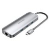 Docking USB Tipo-C TOLHB/ 1xHDMI/ 3xUSB/ 1xUSB Tipo-C PD/ 1xRJ45 1xLector Tarjetas SD y MicroSD/ Jack 3.5/ Gris