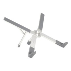 Soporte elevador plegable de aluminio para portátiles  Plata