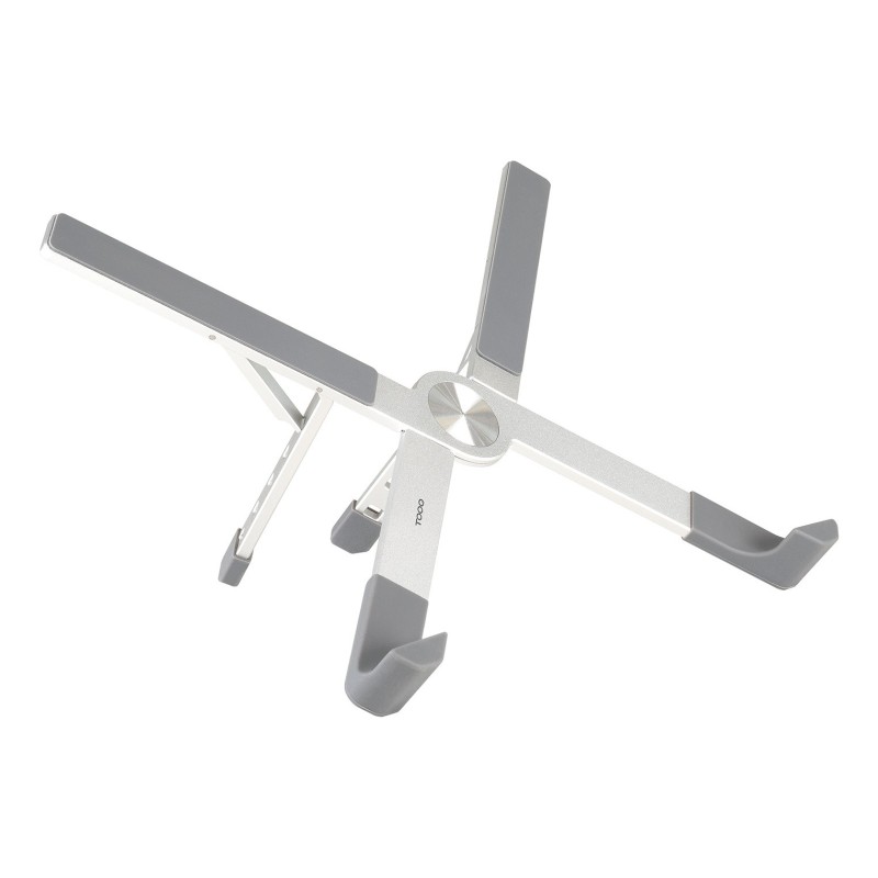 Soporte elevador plegable de aluminio para portátiles  Plata
