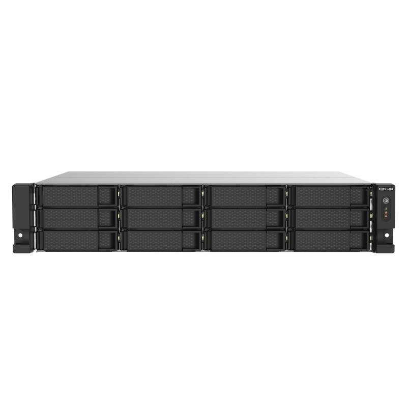 TS-1273AU-RP-8G servidor de almacenamiento NAS Bastidor (2U) Ryzen Embedded V1500B 8 GB DDR4 0 TB QNAP QTS Aluminio  Negro