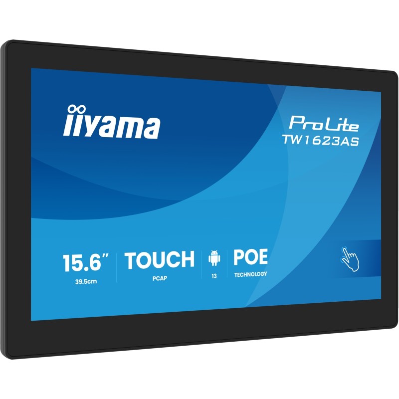 TW1623AS-B3P pantalla para PC 39 6 cm (15.6") 1920 x 1080 Pixeles Full HD LED Pantalla táctil Negro