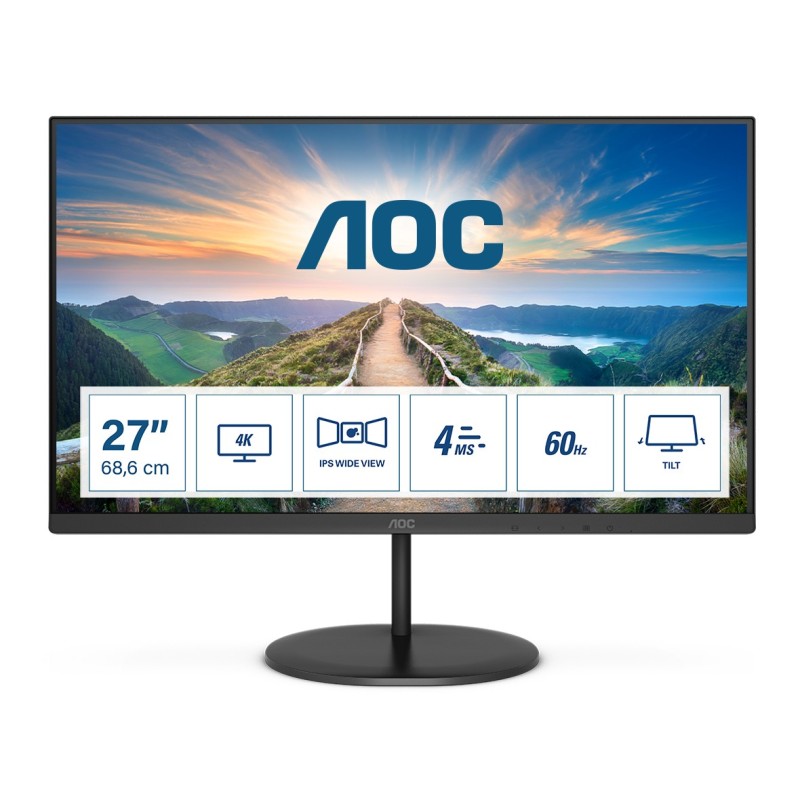 V4 U27V4EA pantalla para PC 68 6 cm (27") 3840 x 2160 Pixeles 4K Ultra HD LED Negro