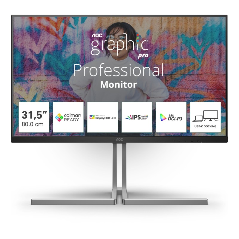 U3 U32U3CV pantalla para PC 80 cm (31.5") 3840 x 2160 Pixeles 4K Ultra HD LCD Negro