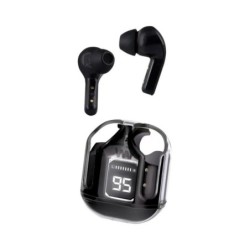 Auriculares Track TWS Bluetooth 5.4 con Estuche e Indicador de Carga - Negro