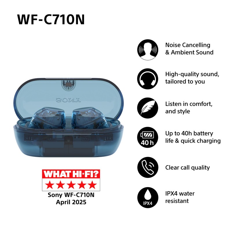 WFC710NL.CE7 auricular y casco Auriculares True Wireless Stereo (TWS) Dentro de oído Llamadas/Música USB Tipo C Bluetooth Azu