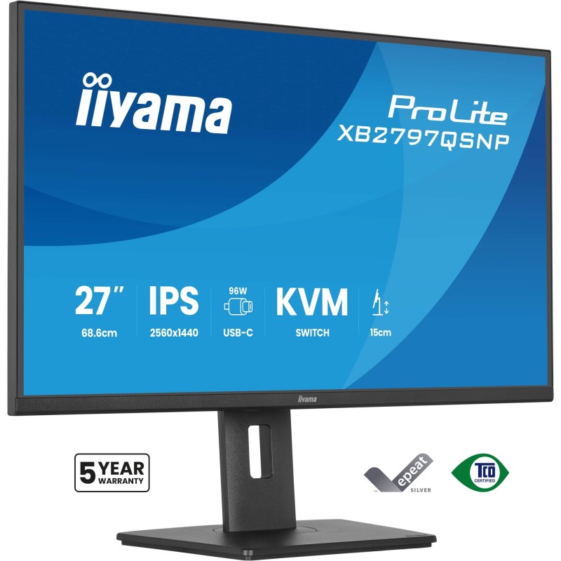 ProLite XB2797QSNP-B1 pantalla para PC 68 6 cm (27") 2560 x 1440 Pixeles Quad HD LCD Negro