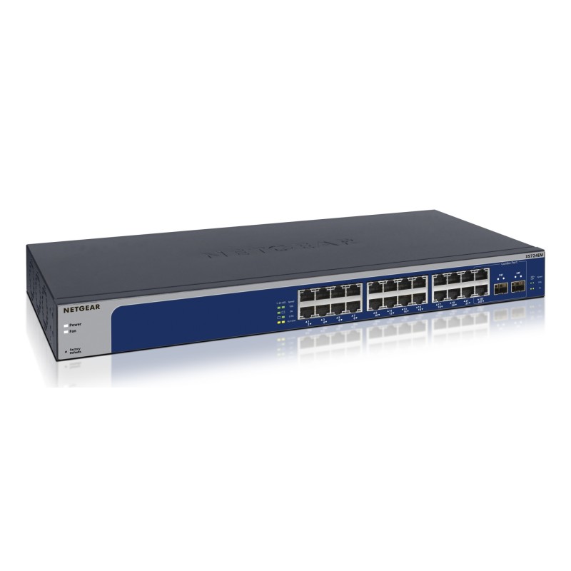 XS724EM Gestionado L2 10G Ethernet (100/1000/10000) 1U Azul  Gris