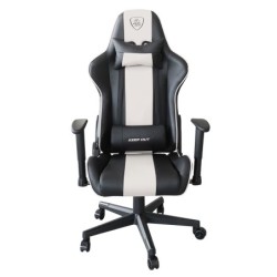 XSPRO-RACING Silla para videojuegos universal Asiento acolchado Negro  Blanco