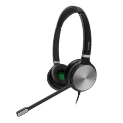 YHS36 Auriculares Alámbrico Diadema Oficina/Centro de llamadas Negro  Plata