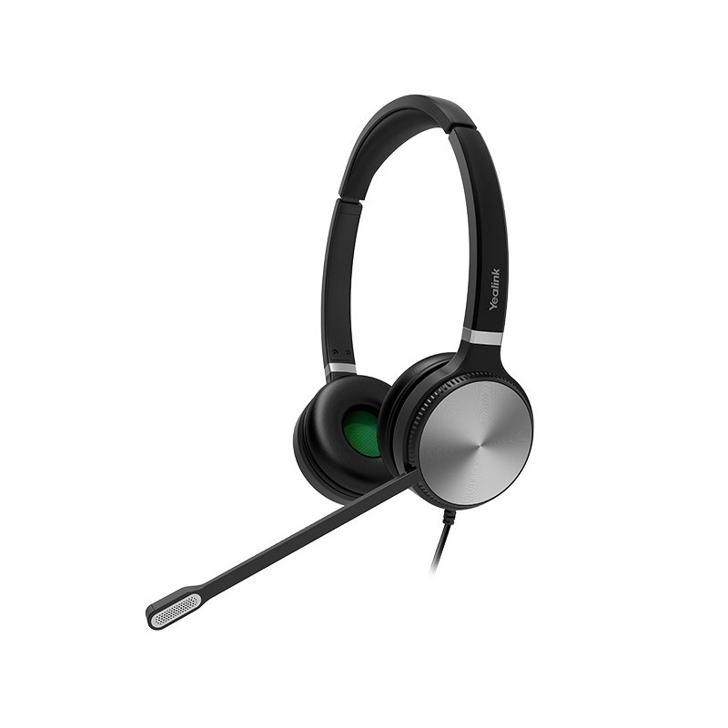 YHS36 Auriculares Alámbrico Diadema Oficina/Centro de llamadas Negro  Plata
