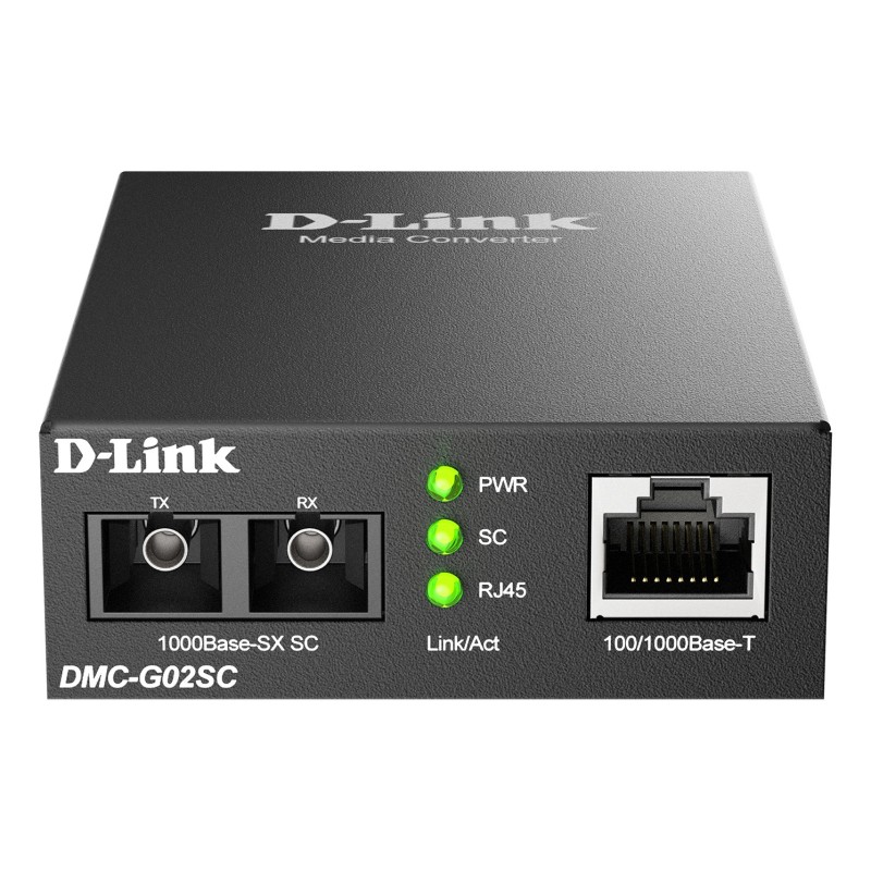 DMC-G02SC/B convertidor de medio 1000 Mbit/s Multimodo