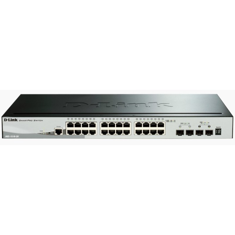 DGS-1510 Gestionado L3 Gigabit Ethernet (10/100/1000) Negro