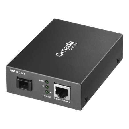 Omada MC212CS-2 convertidor de medio 1000 Mbit/s 1550 nm Monomodo Negro