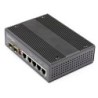 Switch Conmutador Industrial Ethernet Gigabit 6 Puertos - 4x RJ45 PoE - 2 Ranuras SFP PoE+ de 30W 12-48VDC DIN (IES1G52UP12V)