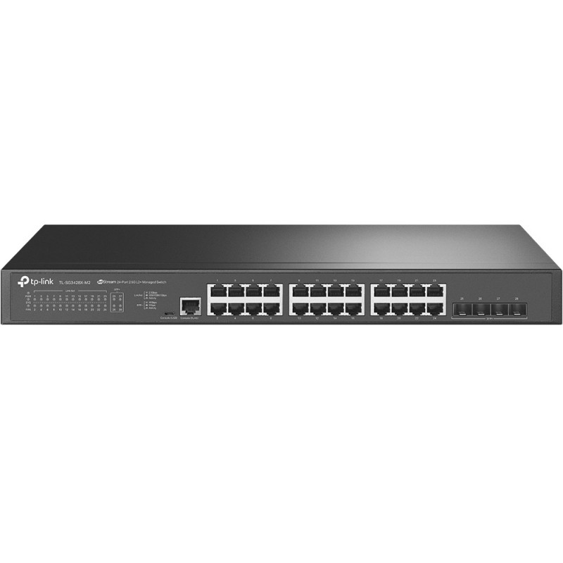 JetStream TL-SG3428X-M2 switch Gestionado L2+ 2.5G Ethernet (100/1000/2500) 1U Negro