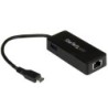 Adaptador de Red Gigabit USB-C con Puerto USB Extra - Negro