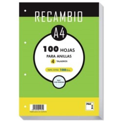 Recambio A4 100 Hojas