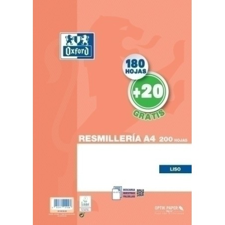 PAPEL OXFORD A4 200h LISO NARANJA