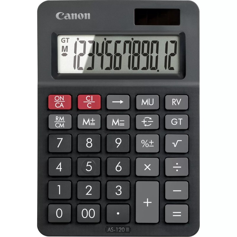 AS-120 II calculadora Escritorio Pantalla de calculadora Negro
