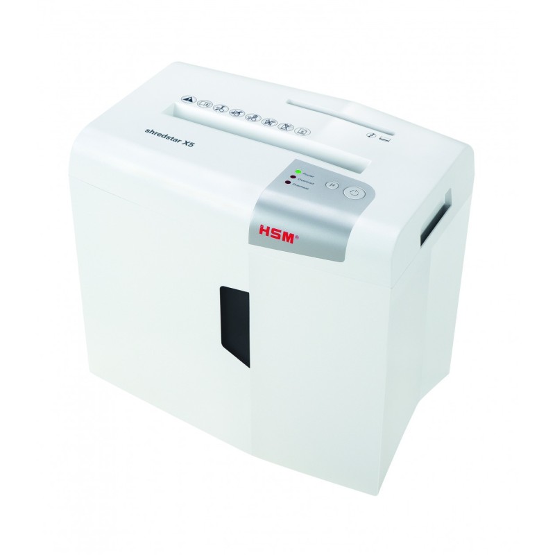 X5 triturador de papel Corte en partculas 58 dB 22 cm Plata  Blanco