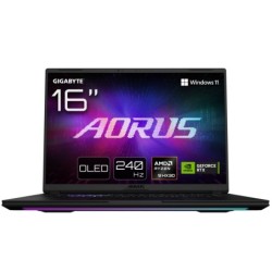 AORUS MASTER 16 Porttil Gaming - 16.0  240Hz OLED  AMD Ryzen 9 9955X3D  GPU NVIDIA RTX 5080  32GB DDR5 5600MHz  1TB SSD  Windows