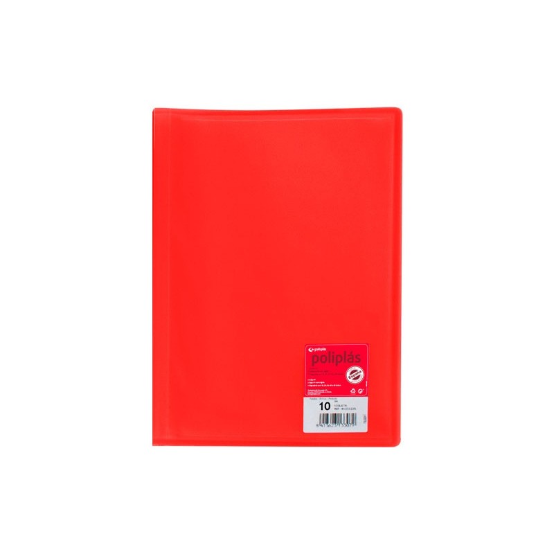 CARP. 10F POLIPLAS GRAFOPLAS A4 PP ROJO 01311251