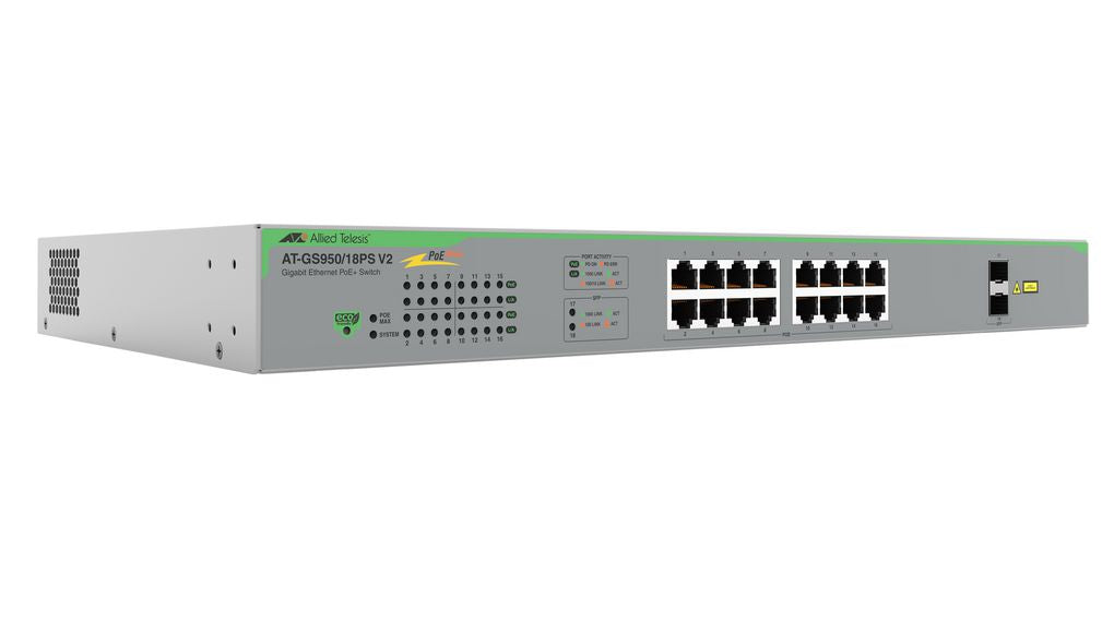 AT-GS950/18PS-V2-50 switch No administrado Gigabit Ethernet (10/100/1000) Energa sobre Ethernet (PoE) Gris