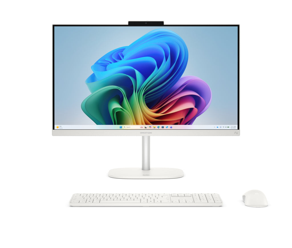 OmniStudio All-in-One Desktop Next Gen AI 24-cy0005ns PC Copilot+ PC Intel Core Ultra 5 322 60 5 cm (23.8") 1920 x 1080 Pixeles 16 GB DDR5-SDRAM 512 GB SSD Windows 11 Home Wi-Fi 7 (802.11be) Blanco