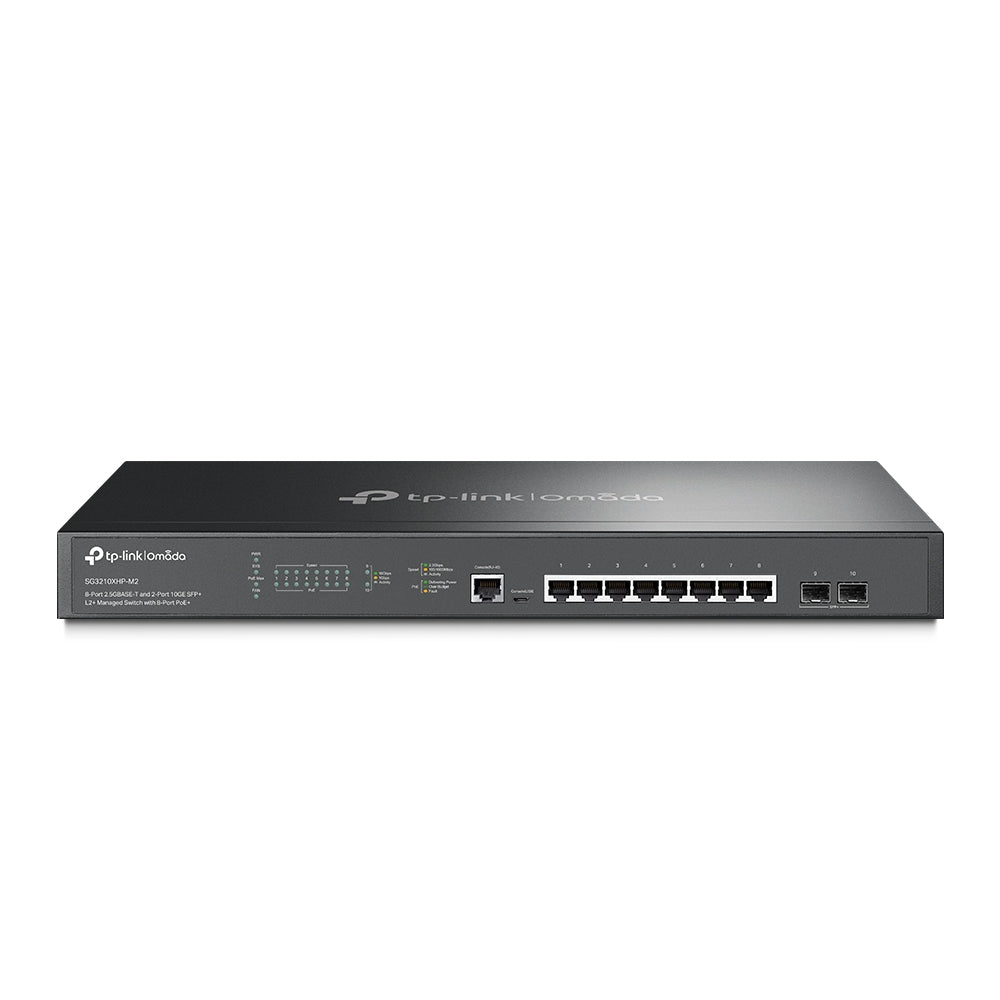 Omada SG3210XHP-M2 switch Gestionado L2+ 2.5G Ethernet (100/1000/2500) Energa sobre Ethernet (PoE) 1U Negro