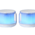 MS-AURA  Altavoces Bluetooth 5.3  Chipset DSP Personalizado 15W  Iluminacin RGB con Diseo ClearView 360  Altavoces Compactos con Caja de Control de Volumen y RGB  Entrada AUX-IN  Blanco