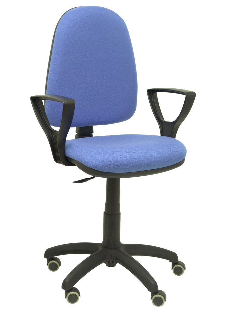 Silla Ayna bali azul claro brazos fijos ruedas de parqu