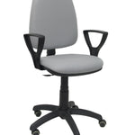 Silla Ayna bali gris claro brazos fijos ruedas de parqu