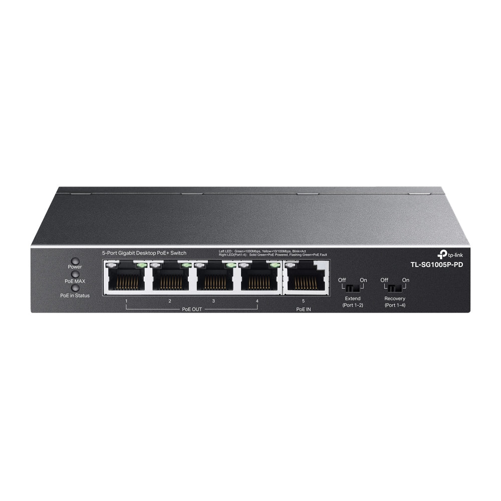 TL-SG1005P-PD switch Gigabit Ethernet (10/100/1000) Energa sobre Ethernet (PoE) Negro