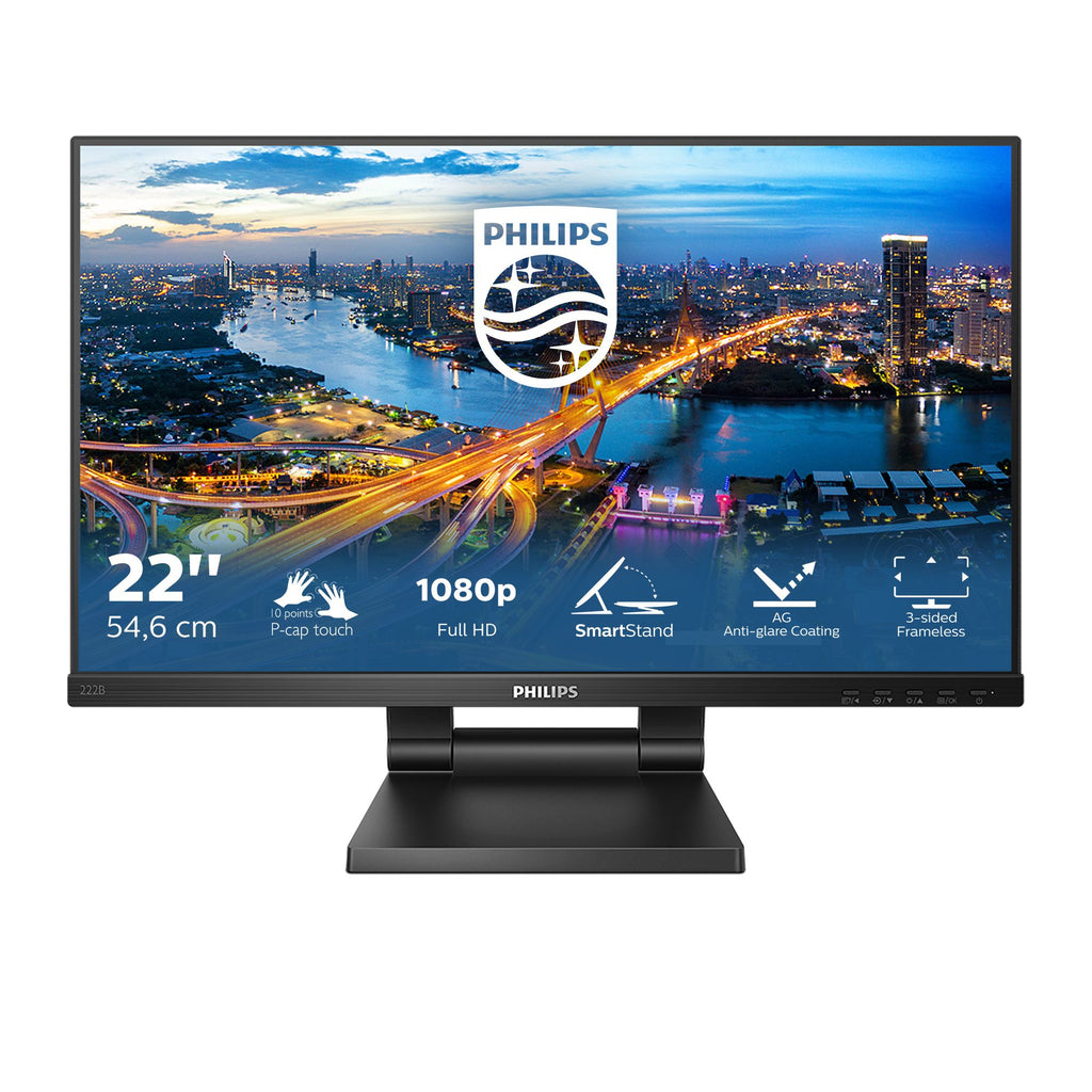 B Line 222B1TC/00 pantalla para PC 54 6 cm (21.5") 1920 x 1080 Pixeles Full HD LED Pantalla tctil Negro