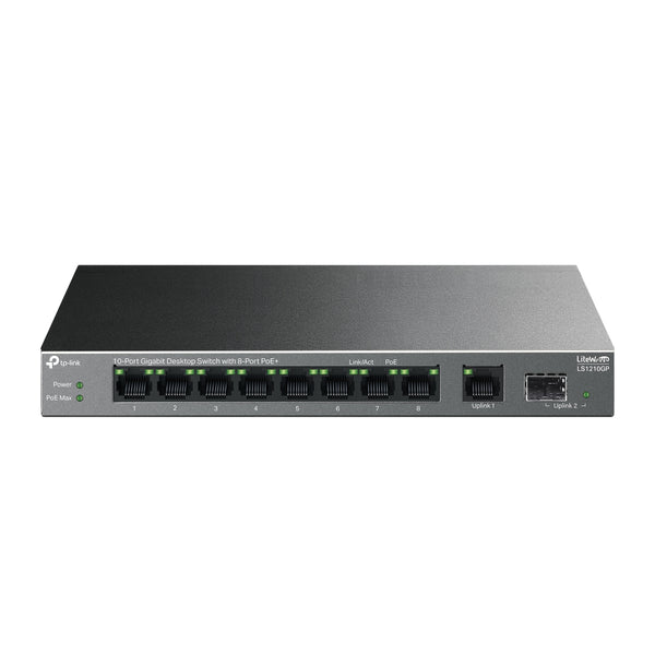 LiteWave LS1210GP switch No administrado Gigabit Ethernet (10/100/1000) Energa sobre Ethernet (PoE) Negro