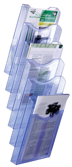 6126 AZ TP portacartel y stand de informacin Portafolletos A4 Poliestireno Azul