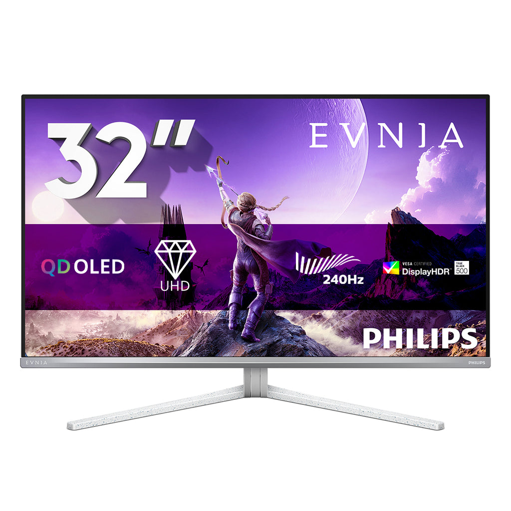 Evnia 8000 32M2N8900P/00 pantalla para PC 80 cm (31.5") 3840 x 2160 Pixeles 4K Ultra HD QD-OLED Blanco