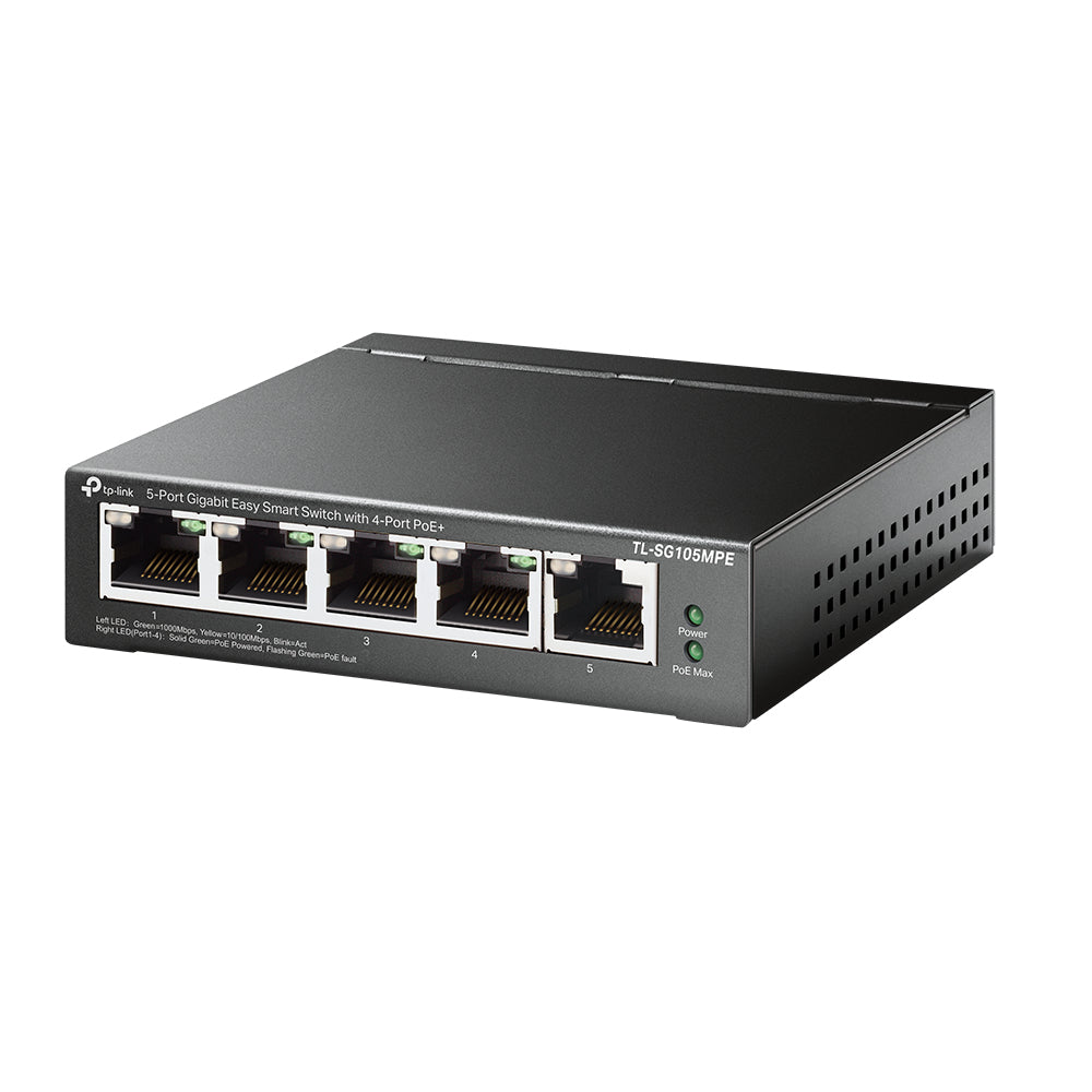 TL-SG105MPE switch L2 Gigabit Ethernet (10/100/1000) Energa sobre Ethernet (PoE) Negro