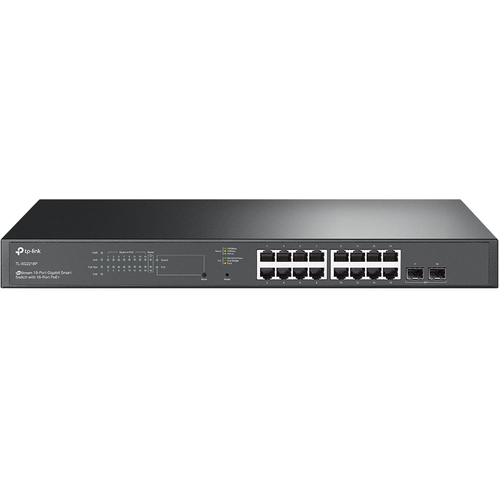 JetStream TL-SG2218P switch Gestionado L2/L2+ Gigabit Ethernet (10/100/1000) Energa sobre Ethernet (PoE) 1U Negro