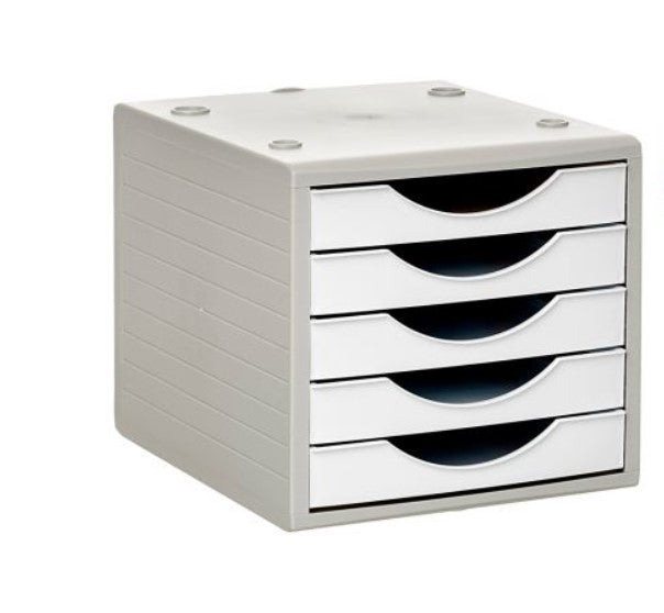 4005 BL PS cajonera para oficina Gris  Blanco Poliestireno