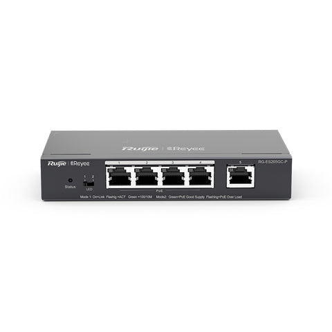 RG-ES205GC-P switch Gestionado L2 Gigabit Ethernet (10/100/1000) Energa sobre Ethernet (PoE)