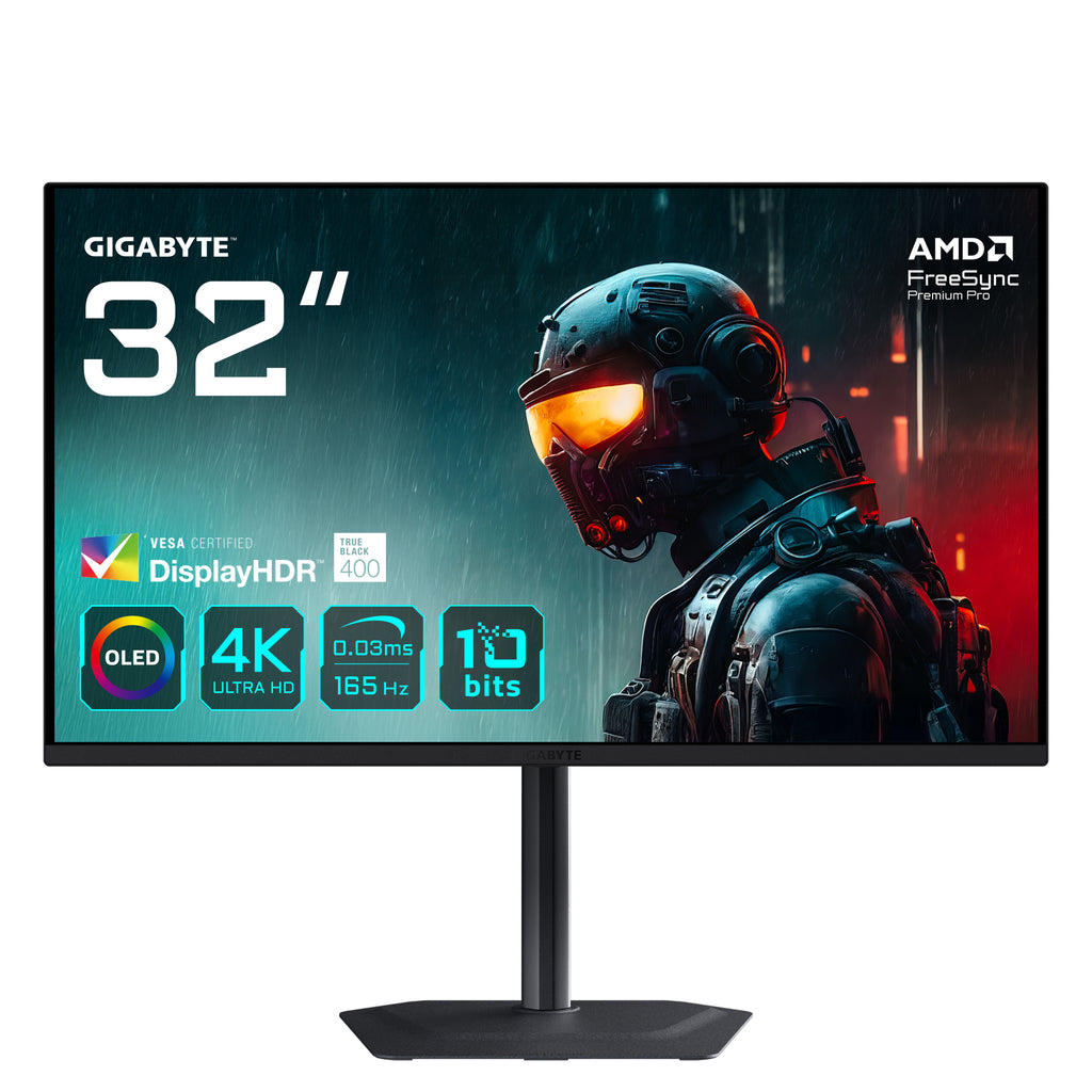 MO32U 31 5" Monitor Gaming OLED 4K UHD - 3840 x 2160  165Hz  0.03ms  250 cd/m  Display HDR True Black 400  HDMI 2.1  DisplayPort 1.4