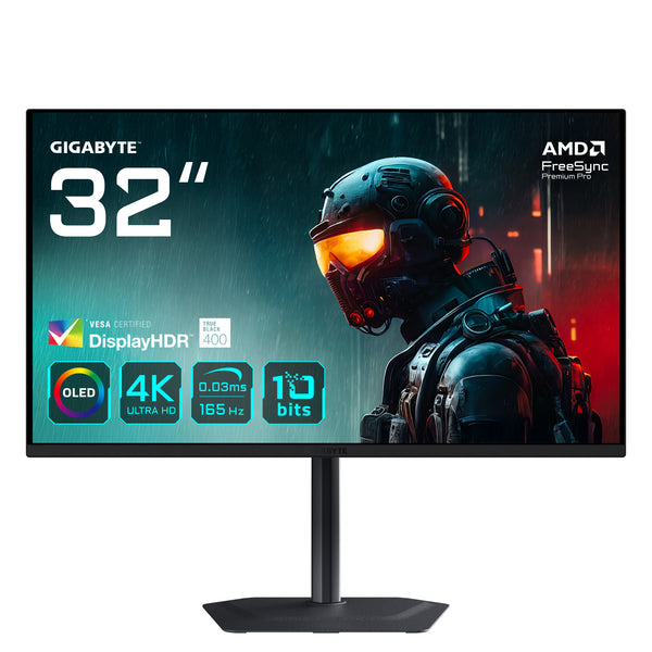 MO32U 31 5" Monitor Gaming OLED 4K UHD - 3840 x 2160  165Hz  0.03ms  250 cd/m  Display HDR True Black 400  HDMI 2.1  DisplayPort 1.4
